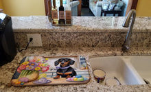 Load image into Gallery viewer, Decorating Easter Dachshund Dish Drying Mat