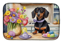 Load image into Gallery viewer, Decorating Easter Dachshund Dish Drying Mat