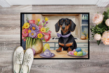 Load image into Gallery viewer, Decorating Easter Dachshund Doormat-24x36 Indoor / Outdoor Rug | Made in USA