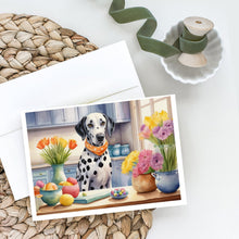 Load image into Gallery viewer, Decorating Easter Dalmatian Greeting Cards - Blank Note Cards – 8-Pack of Artist-Designed Cards with Envelopes