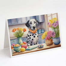 Load image into Gallery viewer, Decorating Easter Dalmatian Greeting Cards - Blank Note Cards – 8-Pack of Artist-Designed Cards with Envelopes