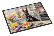 Load image into Gallery viewer, Decorating Easter Doberman Pinscher Doormat-24x36 Indoor / Outdoor Rug | Made in USA
