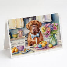 Load image into Gallery viewer, Decorating Easter Dogue de Bordeaux Greeting Cards - Blank Note Cards – 8-Pack of Artist-Designed Cards with Envelopes