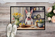 Load image into Gallery viewer, Decorating Easter English Bull Terrier Doormat-24x36 Indoor / Outdoor Rug | Made in USA