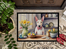 Load image into Gallery viewer, Decorating Easter English Bull Terrier Doormat-24x36 Indoor / Outdoor Rug | Made in USA