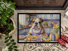 Load image into Gallery viewer, Decorating Easter English Bulldog Doormat-24x36 Indoor / Outdoor Rug | Made in USA