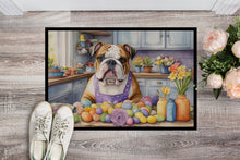 Load image into Gallery viewer, Decorating Easter English Bulldog Doormat - 18X27 Indoor / Outdoor Rug | Made in USA