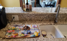 Load image into Gallery viewer, Decorating Easter English Cocker Spaniel Dish Drying Mat