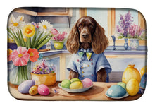 Load image into Gallery viewer, Decorating Easter English Cocker Spaniel Dish Drying Mat