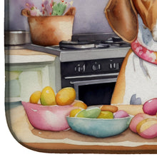 Load image into Gallery viewer, Decorating Easter English Foxhound Dish Drying Mat