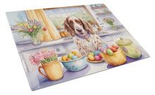 Load image into Gallery viewer, Decorating Easter English Setter Glass Cutting Boards – Durable, Decorative Kitchen Art