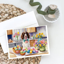 Load image into Gallery viewer, Decorating Easter English Springer Spaniel Greeting Cards - Blank Note Cards – 8-Pack of Artist-Designed Cards with Envelopes