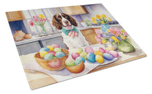 Load image into Gallery viewer, Decorating Easter English Springer Spaniel Glass Cutting Boards – Durable, Decorative Kitchen Art