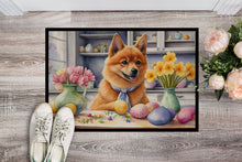 Load image into Gallery viewer, Decorating Easter Finnish Spitz Doormat