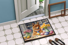 Load image into Gallery viewer, Decorating Easter Finnish Spitz Doormat