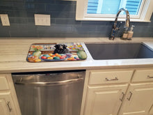 Load image into Gallery viewer, Decorating Easter Flat-Coated Retriever Dish Drying Mat
