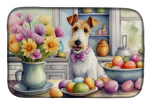 Load image into Gallery viewer, Decorating Easter Fox Terrier Dish Drying Mat
