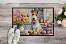 Load image into Gallery viewer, Decorating Easter Fox Terrier Doormat