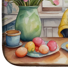 Load image into Gallery viewer, Decorating Easter French Bulldog Dish Drying Mat