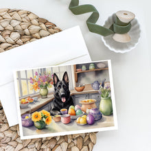 Load image into Gallery viewer, Decorating Easter German Shepherd Greeting Cards - Blank Note Cards – 8-Pack of Artist-Designed Cards with Envelopes