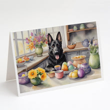 Load image into Gallery viewer, Decorating Easter German Shepherd Greeting Cards - Blank Note Cards – 8-Pack of Artist-Designed Cards with Envelopes