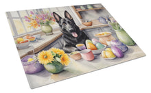 Load image into Gallery viewer, Decorating Easter German Shepherd Glass Cutting Boards – Durable, Decorative Kitchen Art