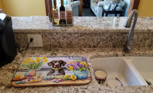 Load image into Gallery viewer, Decorating Easter German Shorthaired Pointer Dish Drying Mat