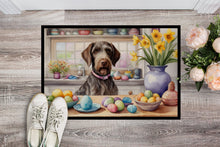 Load image into Gallery viewer, Decorating Easter German Wirehaired Pointer Doormat