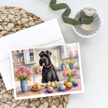 Load image into Gallery viewer, Decorating Easter Giant Schnauzer Greeting Cards - Blank Note Cards – 8-Pack of Artist-Designed Cards with Envelopes