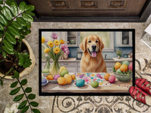 Load image into Gallery viewer, Decorating Easter Golden Retriever Doormat-24x36 Indoor / Outdoor Rug | Made in USA