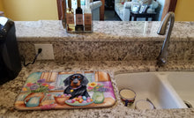 Load image into Gallery viewer, Decorating Easter Gordon Setter Dish Drying Mat