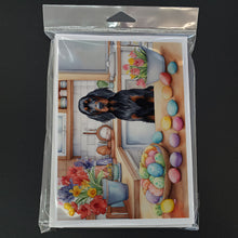 Load image into Gallery viewer, Decorating Easter Gordon Setter Greeting Cards - Blank Note Cards – 8-Pack of Artist-Designed Cards with Envelopes
