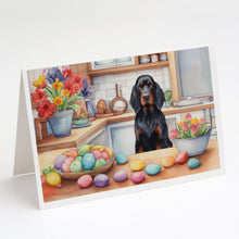Load image into Gallery viewer, Decorating Easter Gordon Setter Greeting Cards - Blank Note Cards – 8-Pack of Artist-Designed Cards with Envelopes