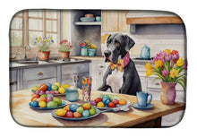 Load image into Gallery viewer, Decorating Easter Great Dane Dish Drying Mat
