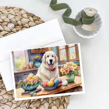 Load image into Gallery viewer, Decorating Easter Great Pyrenees Greeting Cards - Blank Note Cards – 8-Pack of Artist-Designed Cards with Envelopes