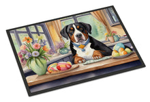 Load image into Gallery viewer, Decorating Easter Greater Swiss Mountain Dog Doormat-24x36 Indoor / Outdoor Rug | Made in USA