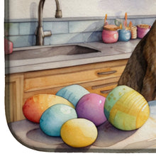 Load image into Gallery viewer, Decorating Easter Greyhound Dish Drying Mat