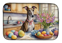 Load image into Gallery viewer, Decorating Easter Greyhound Dish Drying Mat