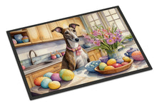 Load image into Gallery viewer, Decorating Easter Greyhound Doormat