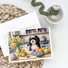 Load image into Gallery viewer, Decorating Easter Havanese Greeting Cards - Blank Note Cards – 8-Pack of Artist-Designed Cards with Envelopes