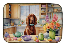 Load image into Gallery viewer, Decorating Easter Irish Setter Dish Drying Mat
