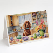 Load image into Gallery viewer, Decorating Easter Irish Setter Greeting Cards - Blank Note Cards – 8-Pack of Artist-Designed Cards with Envelopes
