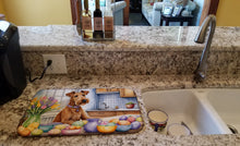 Load image into Gallery viewer, Decorating Easter Irish Terrier Dish Drying Mat