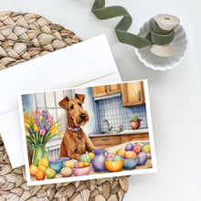Load image into Gallery viewer, Decorating Easter Irish Terrier Greeting Cards - Blank Note Cards – 8-Pack of Artist-Designed Cards with Envelopes