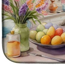 Load image into Gallery viewer, Decorating Easter Irish Wolfhound Dish Drying Mat