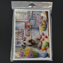 Load image into Gallery viewer, Decorating Easter Irish Wolfhound Greeting Cards - Blank Note Cards – 8-Pack of Artist-Designed Cards with Envelopes