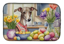 Load image into Gallery viewer, Decorating Easter Italian Greyhound Dish Drying Mat
