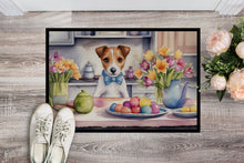 Load image into Gallery viewer, Decorating Easter Jack Russell Terrier Doormat-24x36 Indoor / Outdoor Rug | Made in USA