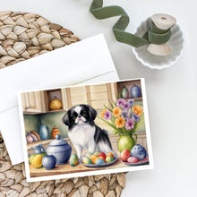 Load image into Gallery viewer, Decorating Easter Japanese Chin Greeting Cards - Blank Note Cards – 8-Pack of Artist-Designed Cards with Envelopes