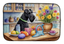 Load image into Gallery viewer, Decorating Easter Kerry Blue Terrier Dish Drying Mat